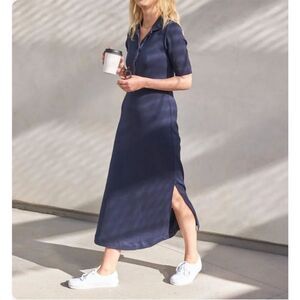 AYR The Scout Dress in Navy Blue Side Slit Size XS